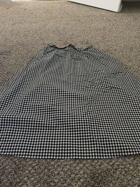 kate spade Black and White Gingham Maxi Skirt